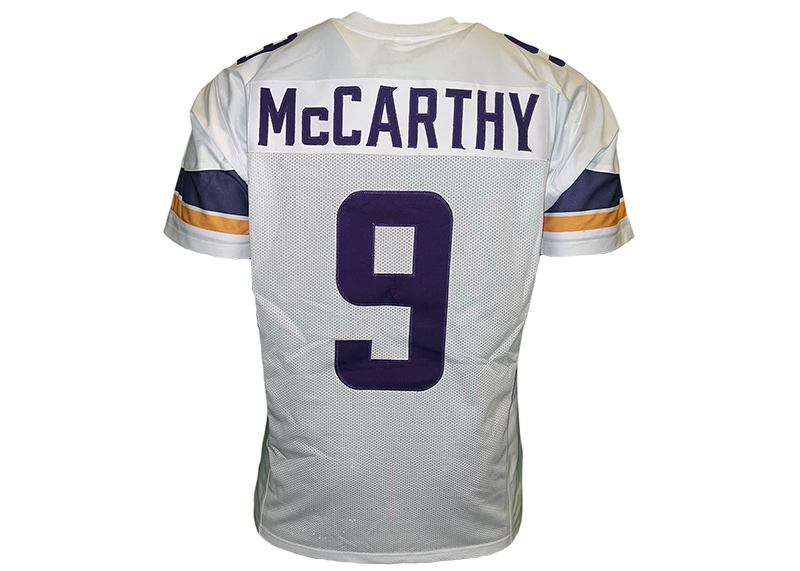 JJ McCarthy Unsigned Minnesota White Football Jersey