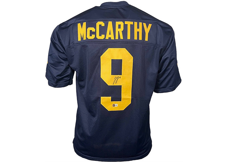 J.J McCarthy Signed Michigan Blue College Football Jersey Beckett