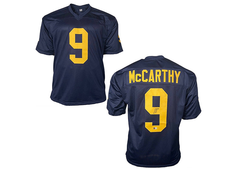 J.J McCarthy Signed Michigan Blue College Football Jersey Beckett