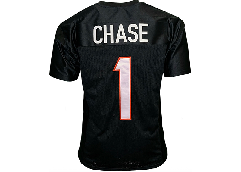 Ja'Marr Chase Unsigned Cincinnati Black Football Jersey