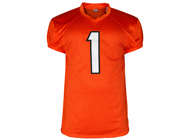 Ja'Marr Chase Signed Cincinnati Orange Game Cut Football Jersey Beckett