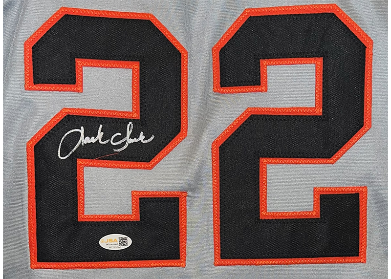 Jack Clark Signed San Francisco Gray Baseball Jersey JSA