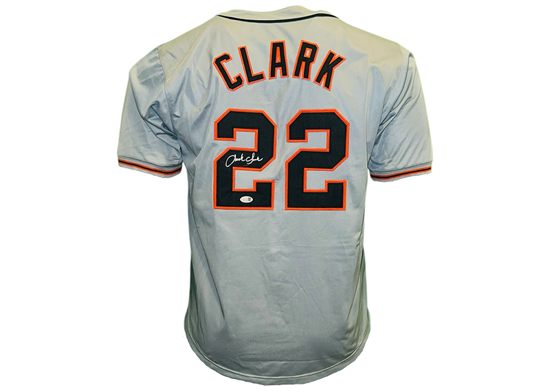 Jack Clark Signed San Francisco Gray Baseball Jersey JSA