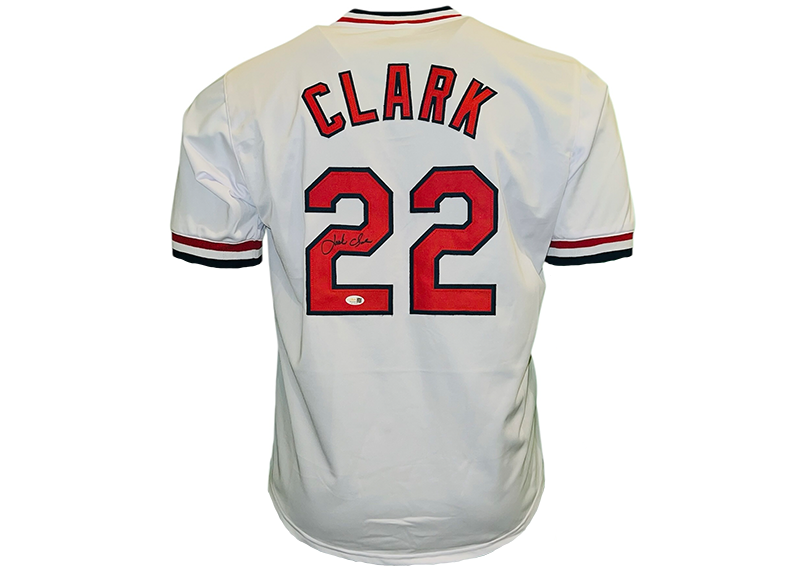 Jack Clark Signed St. Louis White Baseball Jersey JSA