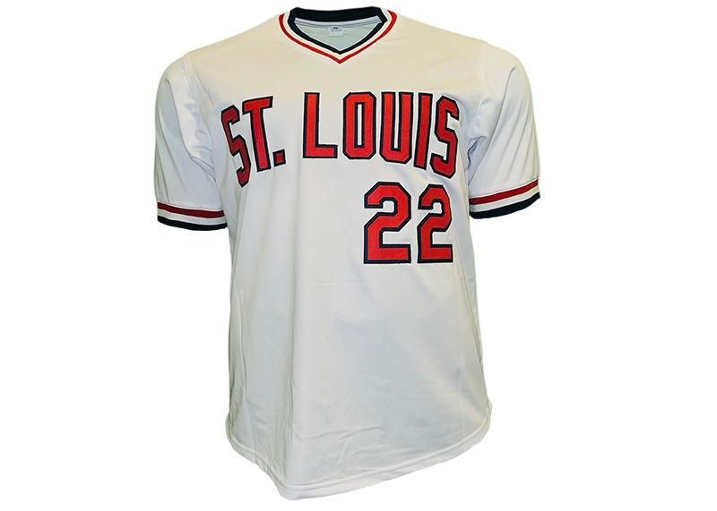 Jack Clark Signed St. Louis White Baseball Jersey JSA
