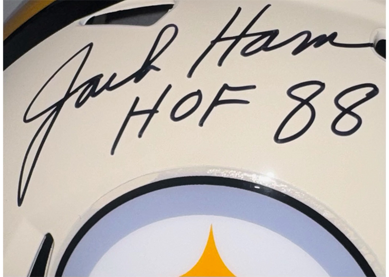 Jack Ham Signed Pittsburgh Steelers Retro Full Size Helmet JSA