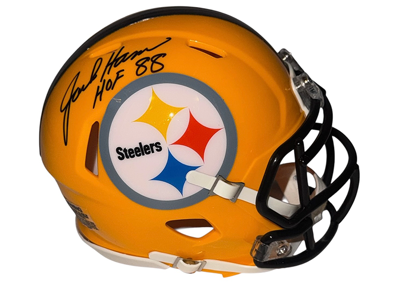 Jack Ham Signed Pittsburgh Steelers Throwback Mini Helmet JSA