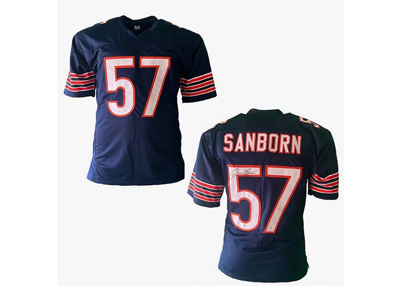 Jack Sanborn Signed Custom Blue Football Jersey Beckett