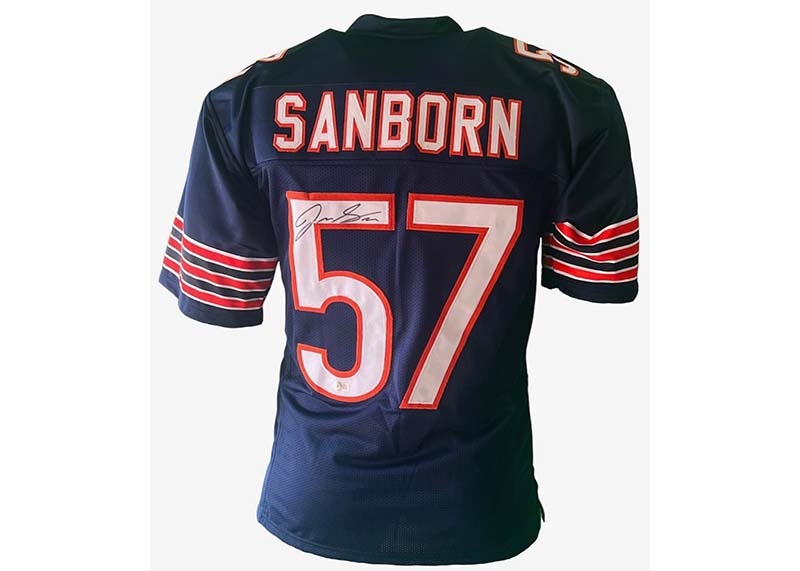 Jack Sanborn Signed Custom Blue Football Jersey Beckett