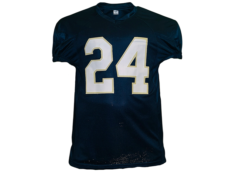 Jadarian Price Signed Blue College Football Game Cut Jersey JSA