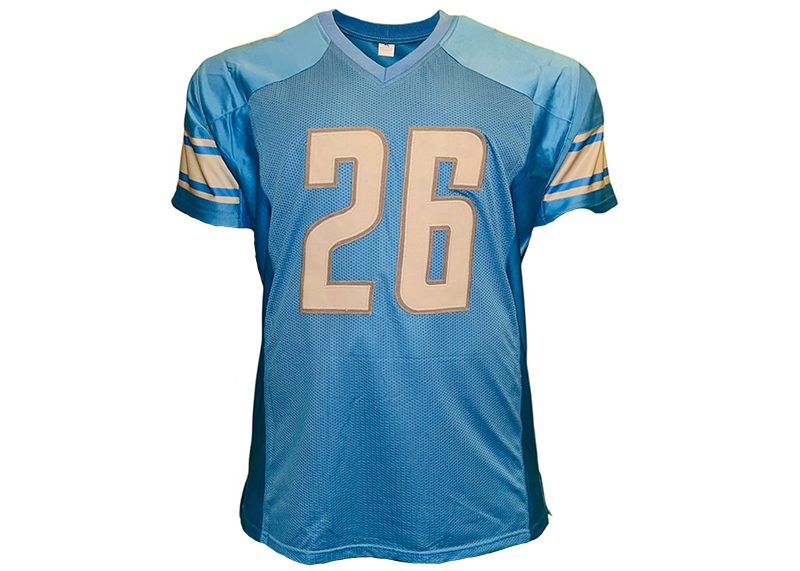 Jahmyr Gibbs Unsigned Detroit Blue Football Jersey