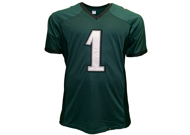Jalen Hurts Unsigned Philadelphia Green Football Jersey