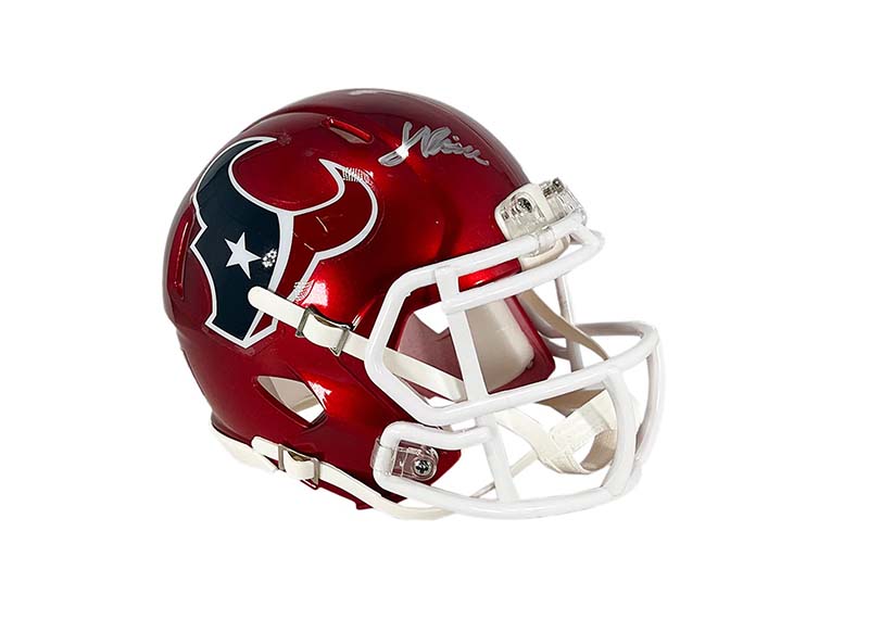 Jalen Pitre Signed Houston Texans Flash Speed Mini Football Helmet (JSA)