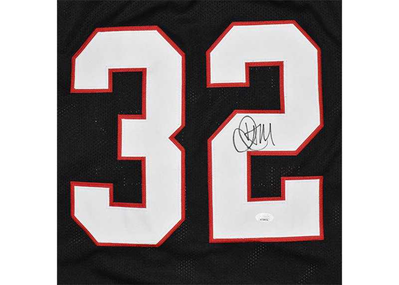 Jamal Anderson Signed Atlanta Black Football Jersey JSA