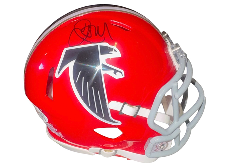 Jamal Anderson Signed Atlanta Falcons 66-69 Speed Mini Helmet JSA