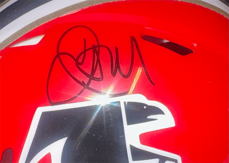Jamal Anderson Signed Atlanta Falcons 66-69 Speed Mini Helmet JSA