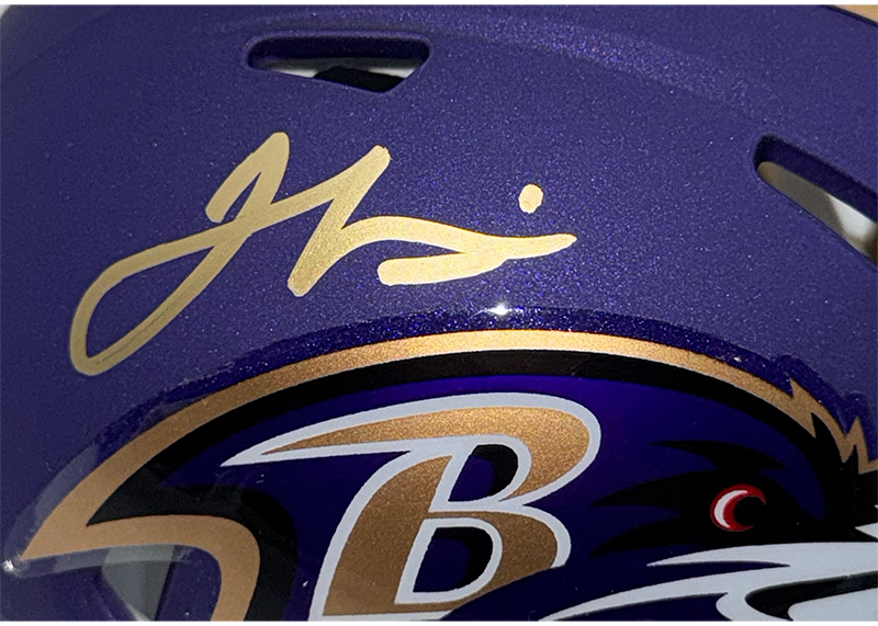 Jamal Lewis Signed Baltimore Ravens Alternate Speed Mini Helmet JSA