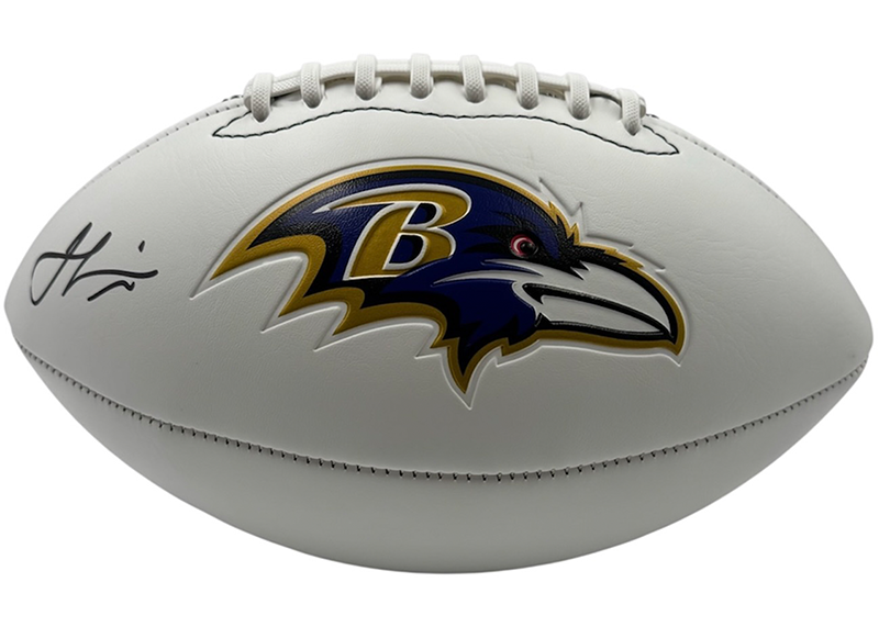 Jamal Lewis Signed Baltimore Ravens Logo Football JSA