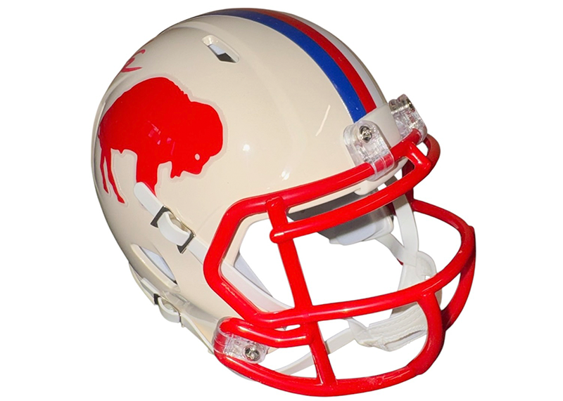 James Cook Signed Buffalo Bills Retro Mini Helmet Beckett