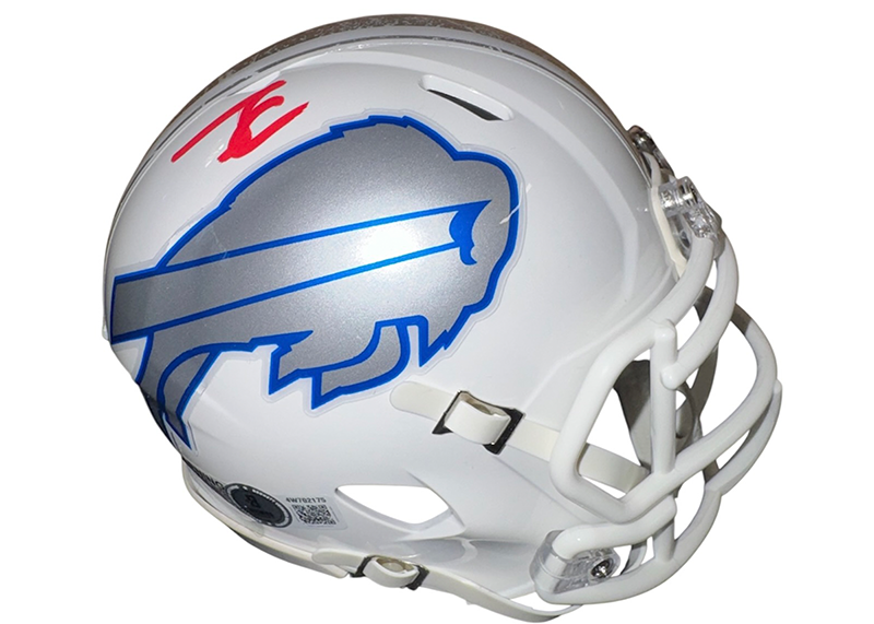 James Cook Signed Buffalo Bills Rivalries Mini Helmet Beckett