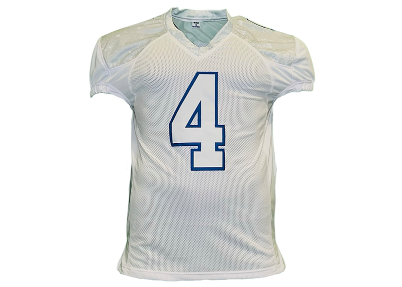 James Cook Signed Buffalo White Rivalries Football Game Cut Jersey (Beckett)