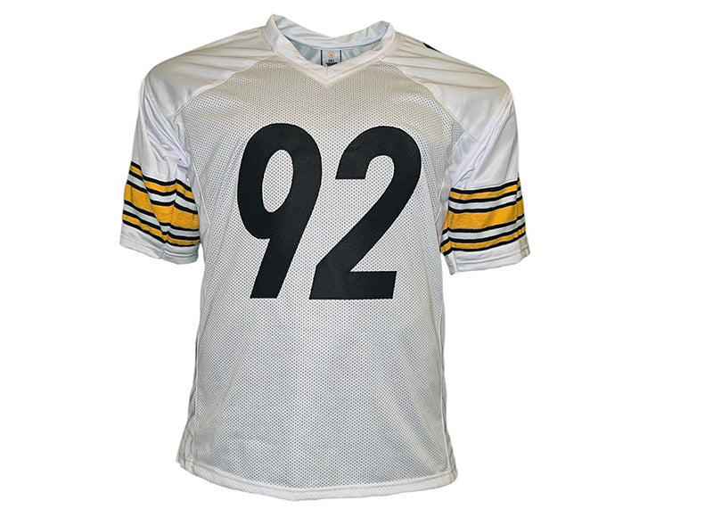 James Harrison Signed Pittsburgh White Football Jersey JSA