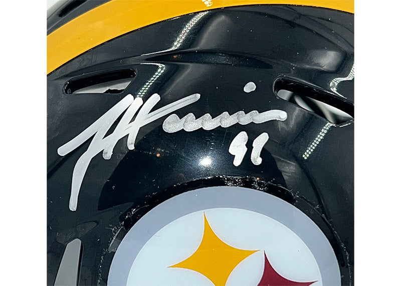 James Harrison Signed Pittsburgh Steelers Mini Football Helmet JSA