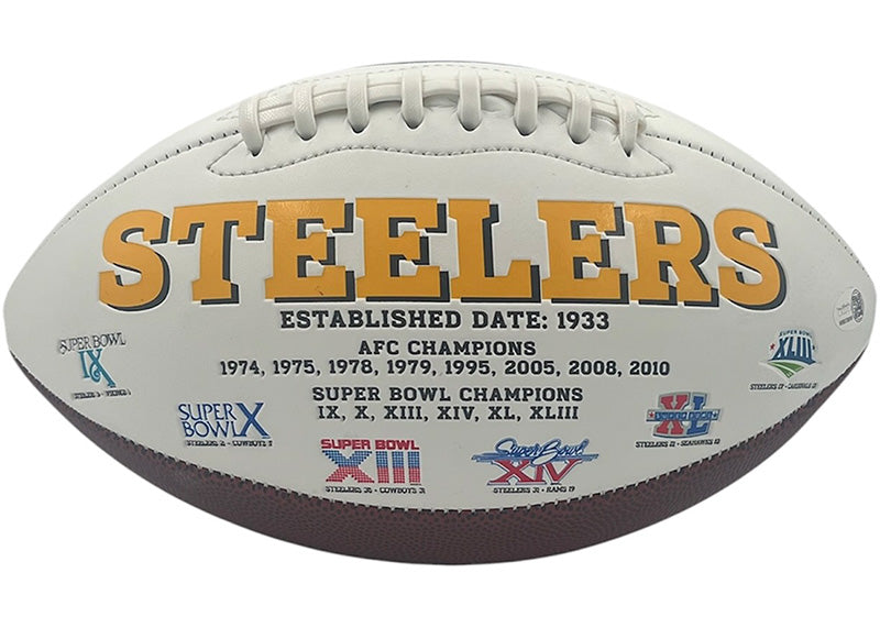 James Harrison Signed Pittsburgh Steelers Team Logo Football JSA