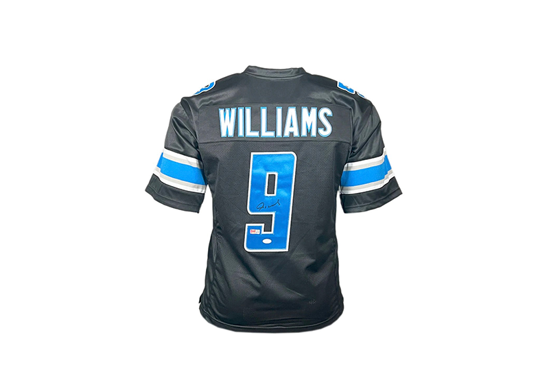 Jameson Williams Signed Custom Black Football Jersey (JSA)