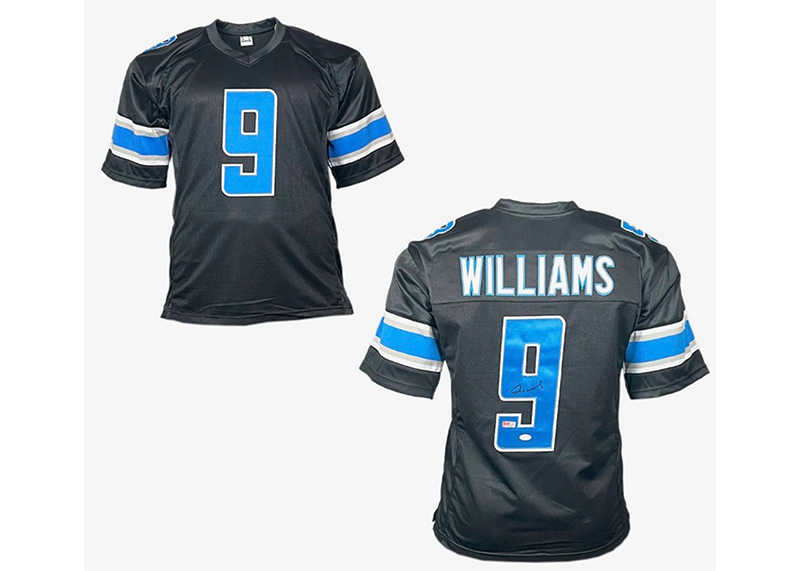 Jameson Williams Signed Custom Black Football Jersey (JSA)