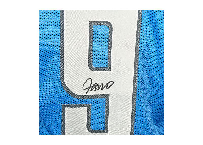 Jameson Williams Signed Custom Blue Football Jersey Beckett