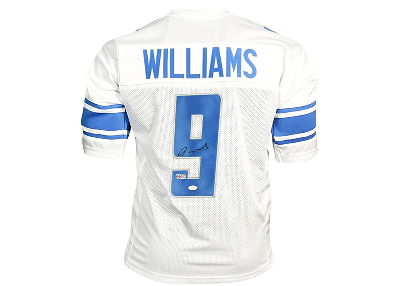 Jameson Williams Signed Custom White Football Jersey (JSA)