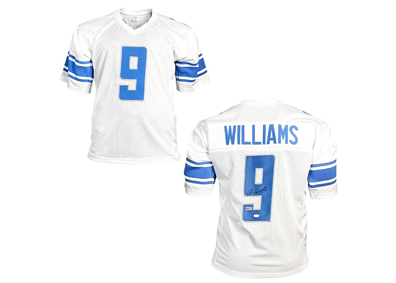 Jameson Williams Signed Custom White Football Jersey (JSA)