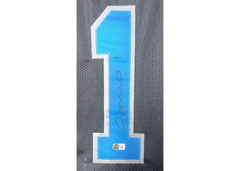 Jameson Williams Signed Detroit Black Football Jersey Beckett