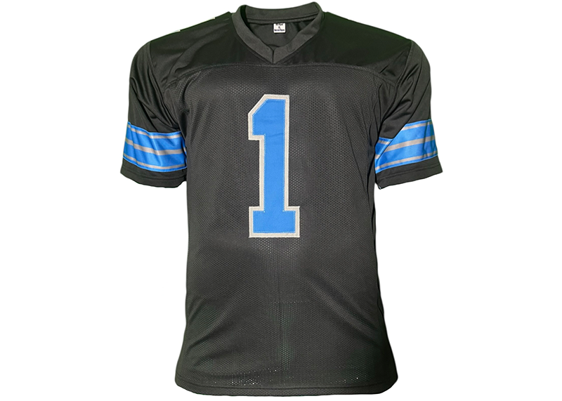 Jameson Williams Signed Detroit Black Football Jersey Beckett