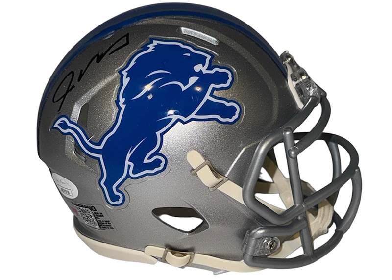 Jameson Williams Signed Detroit Lions Speed Mini Helmet JSA