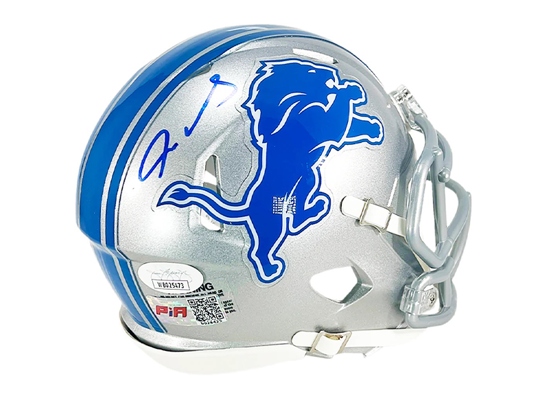 Jameson Williams Signed Detroit Lions Speed Mini Football Helmet (JSA)