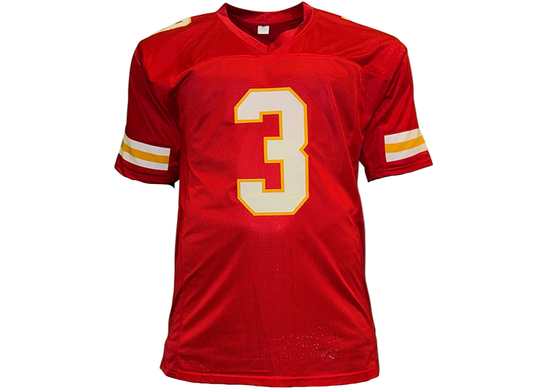 Jan Stenerud Signed Kansas City Red Football Jersey JSA HOF 91 Inscription