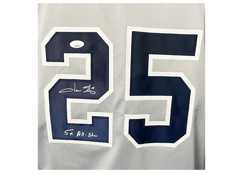 Jason Giambi Signed 5x All Star Insc New York Grey Baseball Jersey JSA