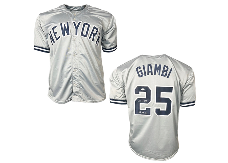 Jason Giambi Signed 5x All Star Insc New York Grey Baseball Jersey JSA