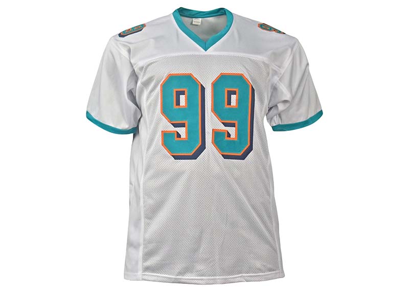 Jason Taylor Signed Custom White Football Jersey (Beckett)