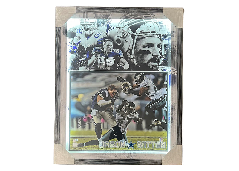 Jason Witten Signed 16x20 3D LED Light Farmed Dallas Cowboys Photo Beckett