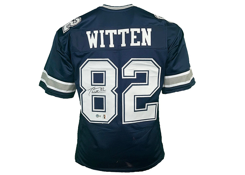 Jason Witten Signed Custom Navy Football Jersey Beckett