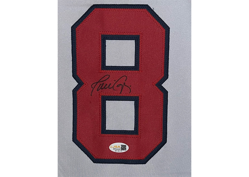 Javy Lopez Signed Atlanta White Baseball Jersey JSA