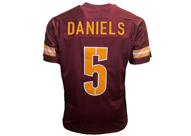 Jayden Daniels Unsigned  Washington Maroon Jersey