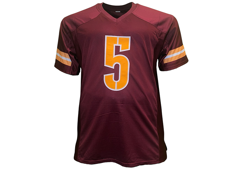 Jayden Daniels Unsigned  Washington Maroon Jersey
