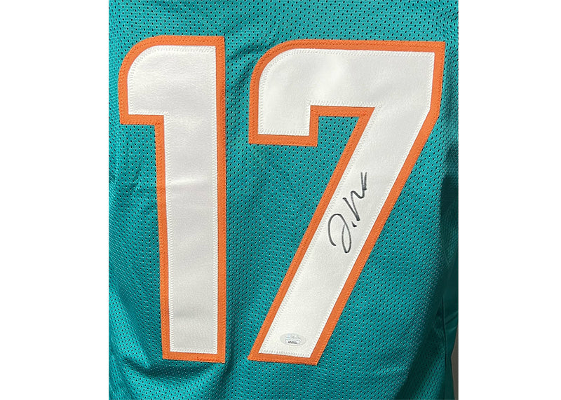 Jaylen Waddle Signed Custom Teal Football Jersey (JSA)