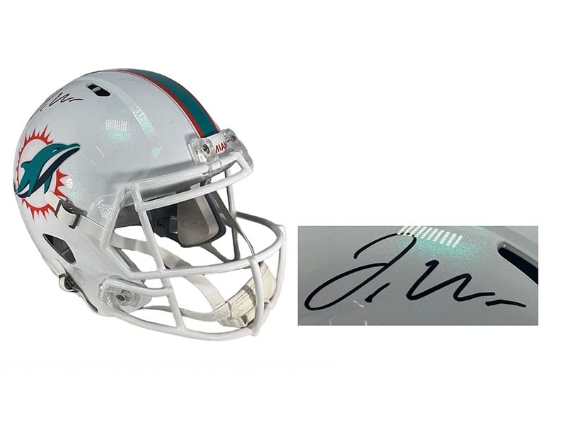 Jaylen Waddle Signed Miami Dolphins Speed Full Size Football Helmet (JSA)