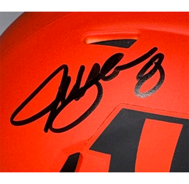 Jeff Blake Signed Cincinnati Bengals Rave Mini Helmat JSA