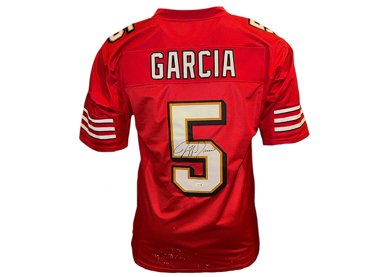Jeff Garcia Signed San Francisco Red Football Jersey JSA